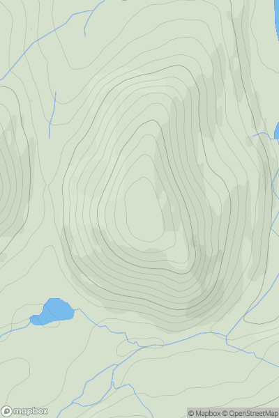 Thumbnail image for The Bell [Northumberland] showing contour plot for surrounding peak